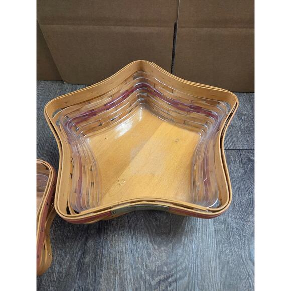 Longaberger 2001 Shining Star Christmas Collection Set of 2 Signed by Family - Picture 2 of 5